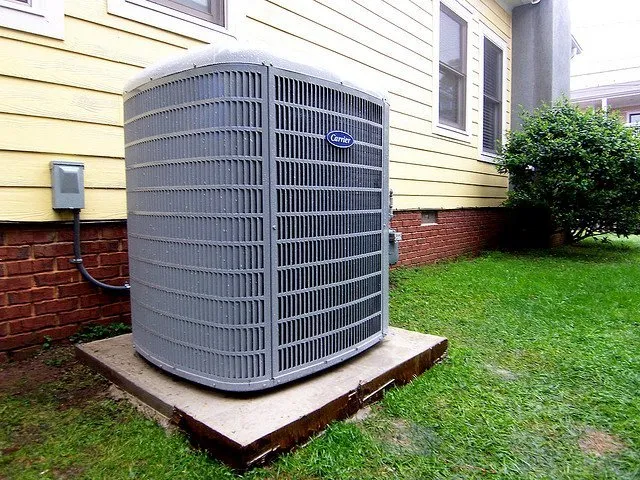Condensor AC Unit outside a house